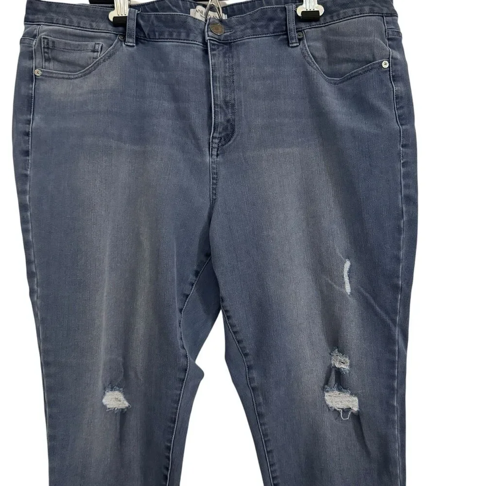 LANE BRYANT Sz 20 High-Rise Ultimate Stretch Skinny Jeans zipper Casual Festival